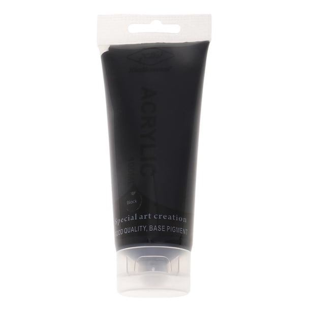 Tubos De Pintura Acrílica De 100 Ml, No s Para Profesionales Que Pintan Sobre , Cerámica, Tela, Cerámica, Tela negro Sunnimix Tubo de pintura acrílica
