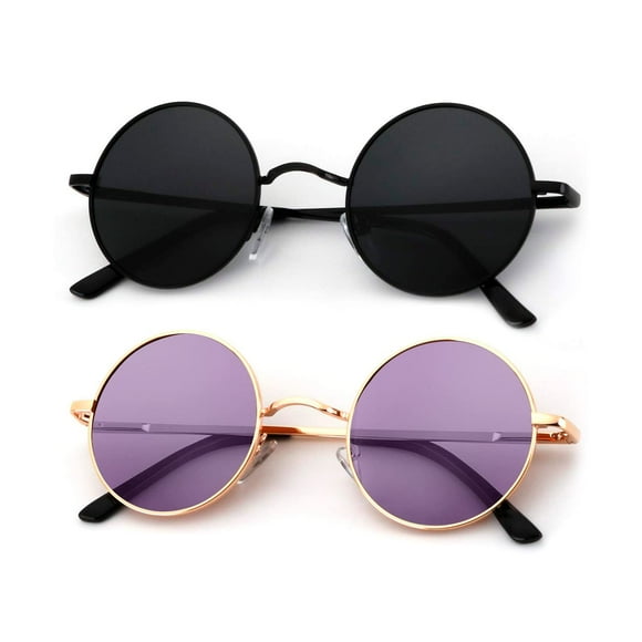 Gafas de Sol Redondas Polarizadas Retro KALIYADI Metal UV400 47 mm