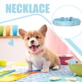 thumbnail image 4 of Methold Collares cómodos y duraderos con estilo de PU para perro, collar con tachuelas de hueso para perro, collares para perro, regalos Suministros para perros azul claro L, 4 of 6