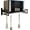 BLACK, variant on Wall Mount Microwave Oven Shelf Rack, White Carbon Steel Counter Countertop Holder with Hook Rail and 3 Slidable Hooks for Kitchen Home