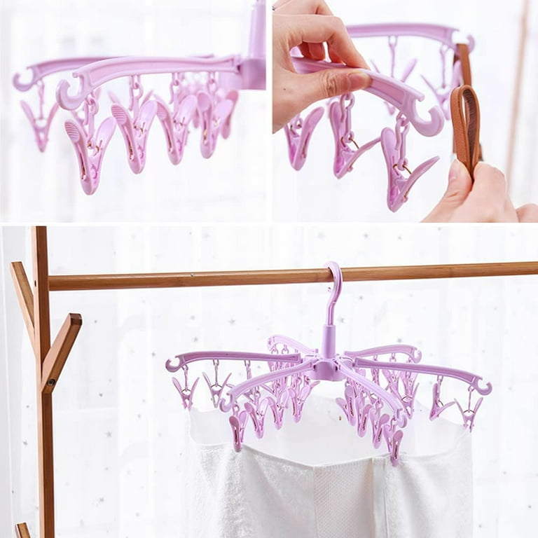 Sock Dryer 24 Peg Sock Hanger For Washing Line Hanging Rotable