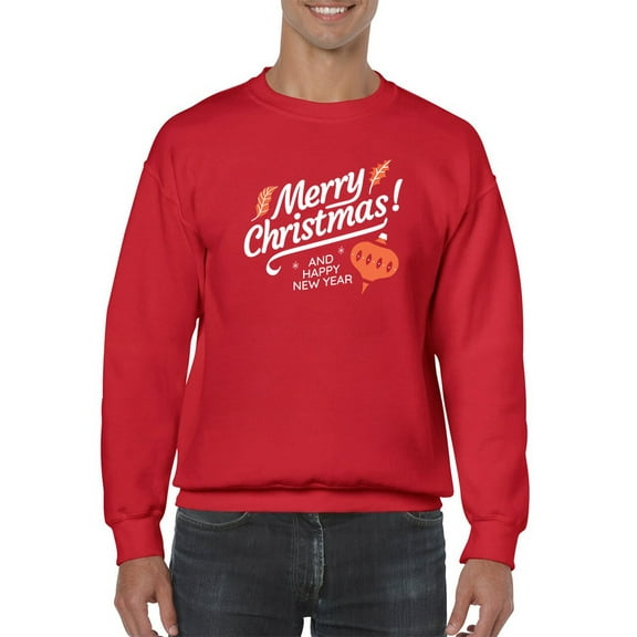 Merry Christmas And New Year! Men Sweatshirt, Male 5X-Large