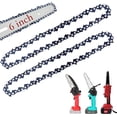 thumbnail image 1 of HSHDLDF [2 Pieces] 6 Inch Mini Chainsaw Chain, 6 Inch Replacement Chains for Cordless Electric Portable Mini Chainsaw, FIFCHALL Guide Saw Chain for All 6-inch Mini Chainsaws for Wood Branch Cutting, 1 of 7