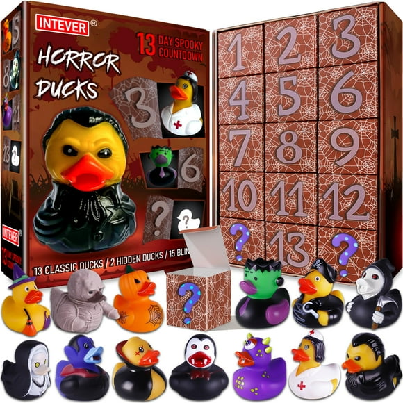 Calendario de Adviento Intever 2025 Horror Rubber Duckies, 13 días