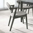 thumbnail image 2 of DPlus Upholstered Demi Arm Dining Side Chairs Brown Grey and Black (Set of 2), 2 of 6