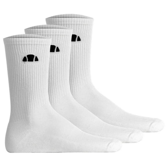 ellesse Calcetines unisex, paquete de 3 - ALACRE, calcetines cortos, logotipo, color liso Blanco 37-42,5