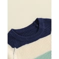 thumbnail image 4 of Toddler Baby Boy Fall Winter Sweater Casual Contrast Color Warm Knitted Long Sleeve Sweaters Pullover Tops Knitwear, 4 of 7