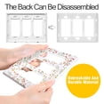 thumbnail image 4 of Yayeee Rocker Switch Wall Plate 2-Gang 4.7"x4.6" Home Decorative Outlet Cover, Small Floral Pattern, 4 of 6