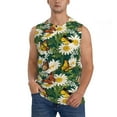 thumbnail image 2 of Picia Sunflowers And Butterflies mens Cotton Tank Undershirts , Moisture-wicking Ribbed Tanks, Lightweight Cotton Tank Undershirts-Small, 2 of 8