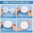 thumbnail image 4 of Ventiladores plegables con forma de disco volador BENECREAT, 30 unidades, blancos, con bolsa, 4 of 7