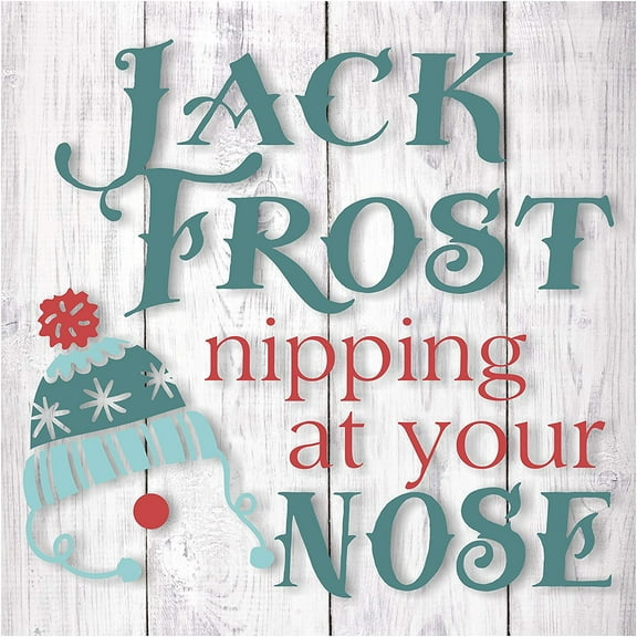 Jack Frost Nipping At Your Nose Winter Wall Sign 12x12