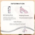 thumbnail image 3 of ROSIANNA 925 Sterling Silver Bracelet Charm Book and Glasses-Shaped Pendant Women's Bracelet Charm, 3 of 5