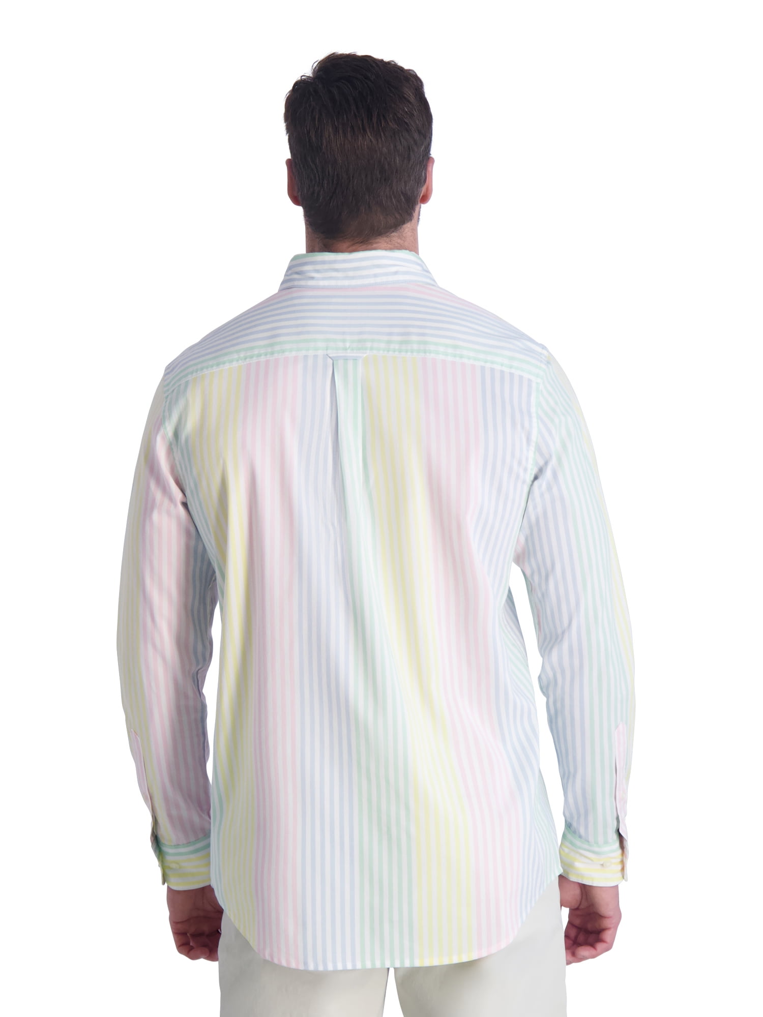 Chaps Men's & Big Men's Seacoast Wash Button Down Oxford Shirt with Long Sleeves, Sizes S-2XL