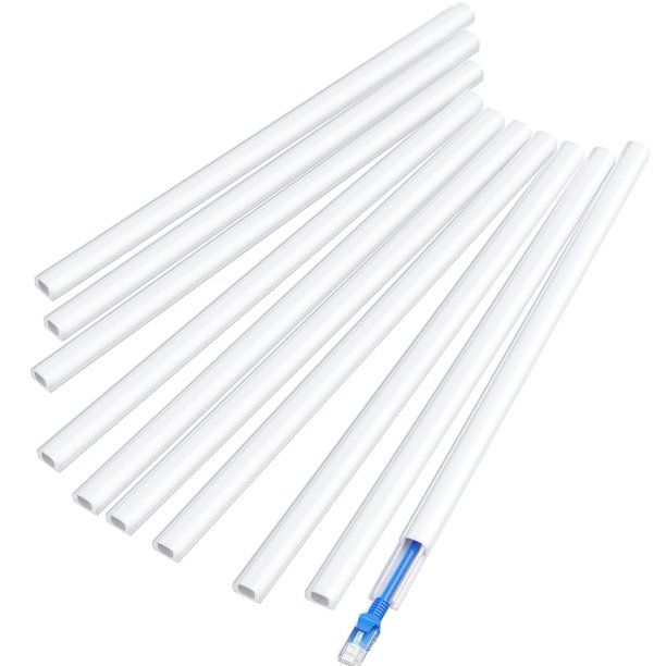 Cord Hider Wall Delamu CC05 para 1 cable minicable de 3,8 mm, color blanco
