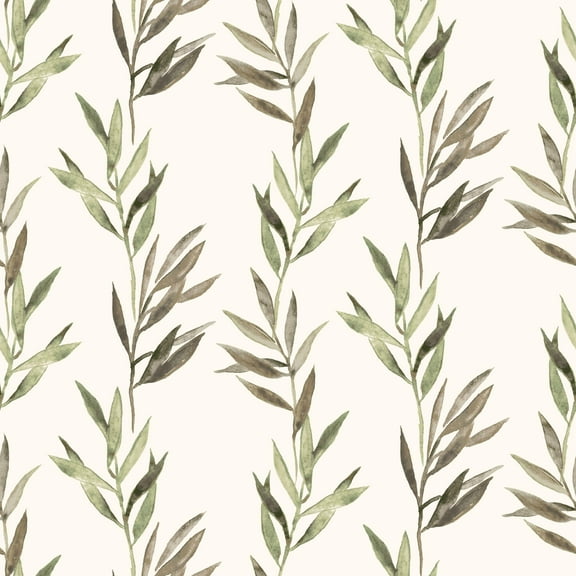 Better Homes & Gardens Green Peel & Stick Wallpaper, Scalata Branches, 18" x 18.86'