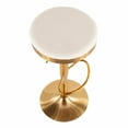 thumbnail image 5 of Lumisource Dakota Contemporary Upholstered Adjustable Barstool in Gold Steel and Cream Velvet - Set of 2, 5 of 8