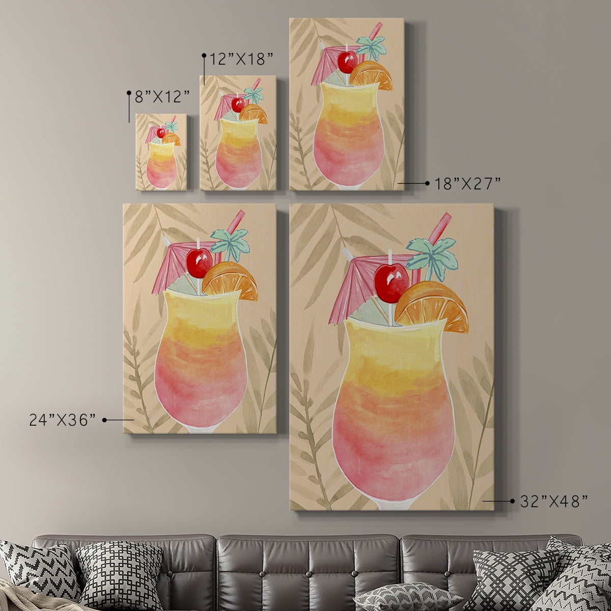 Tropical Cocktail IV Premium Gallery Wrapped Canvas - Ready to Hang