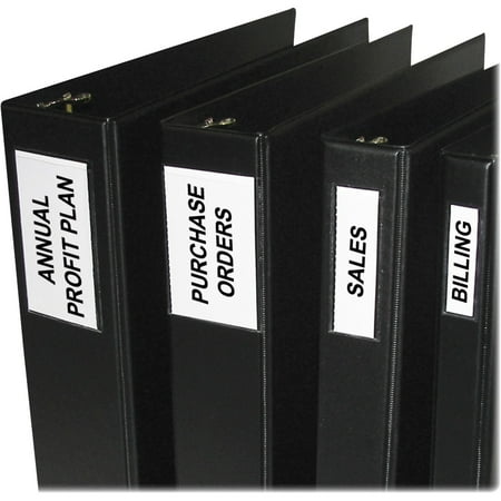 C-line 70023 Self-Adhesive Ring Binder Label Holders, Top Load, 1-3/4 x 2-3/4, Clear, 12/Pack