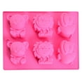 thumbnail image 5 of Ludlz Cake Mold Cartoon Shape Easy Demould Non-stick DIY Silica Gel 6 Grid Lion/Dinosaur Soap Mold Kitchen Supplies, 5 of 8