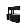 thumbnail image 6 of Inval Ambrossia 3-Piece 4-Drawer Breakroom Storage System, Espresso/Stone, 6 of 11