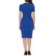thumbnail image 3 of Vestido de mujer corto de manga corta Inspire Chic, vestido ajustado de tweed para el trabajo, vestido lápiz M azul real, 3 of 6
