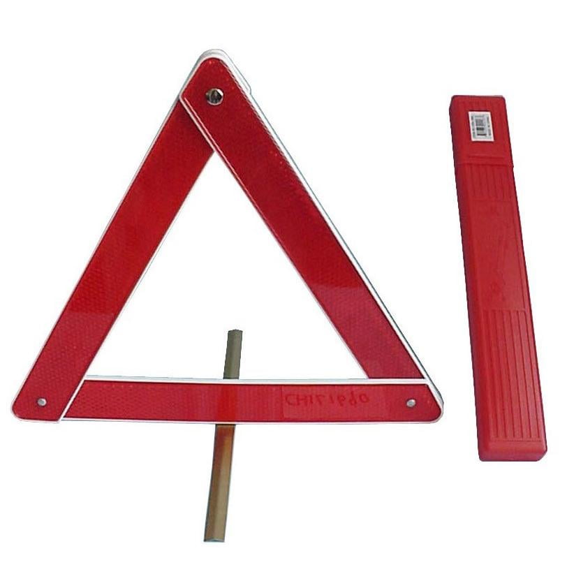 6 ea Bell 3 Pk Road Warning Triangles w Self Storing Container 22-5-00231-8 