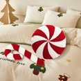 thumbnail image 5 of CHUANK Coussins de Noël en Forme de Canne de Bonbon Coussins à la Menthe Poivrée Décorations de Noël Rouges et Blanches Coussin en Peluche Mignon Coussin Décoratif de Noël pour Canapé Coussin Canapé & Chambre, 5 of 5