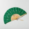 thumbnail image 1 of Lace Embroidery Lace Fan Retro European Court Fan 23CM Handheld Folding Fan Bamboo Fan Dance Props Performance Fan, 1 of 4