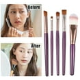 thumbnail image 6 of 1 Set Travel Makeup Brush Set Eyeshadow Brush Contour Concealer Blusher Brush Faux Fiber Purple, 6 of 6