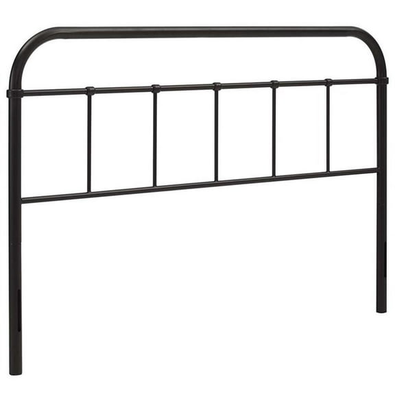 Allora Powder-Coated Steel Frame Queen Spindle Headboard in Brown