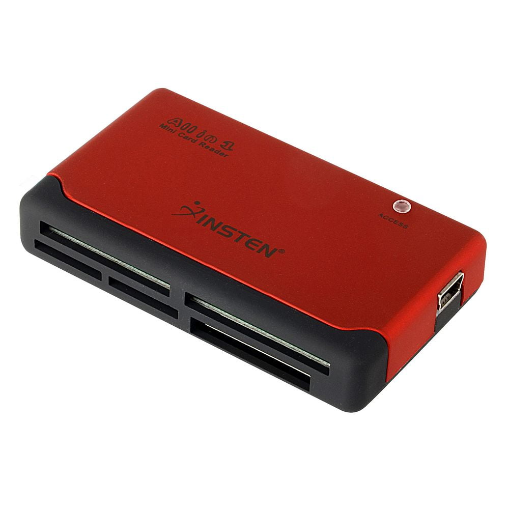 Insten 26 In 1 Memory Card Reader Red supports CF SD Insten 26 In 1 Memory Card Reader Red supports CF SD