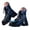 Blue, variant on Women's Combat Boots Lace Up Gothic Platform Ankle Booties with Punk Chain Side Zipper Festival Party Dress Shoes Blue 9