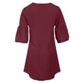 thumbnail image 7 of Womens Dresses for Wedding Guest Short Sleeve Tunic Dress V Neck Casual Loose Flowy Swing Shift Dress, 7 of 7