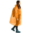 thumbnail image 6 of Waterproof Disposable Rain Ponchos - Thick Emergency Raincoat with Hood for Adults - Packable Travel Rain Jacket for Ocean Park, Hiking, Weddings (43.31" x 23.62") - Bulk Family Pack, 6 of 9