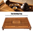 thumbnail image 3 of Tea Tray Decorative Pattern Water Storage Large Capacity Wood  Home Serving, 3 of 7