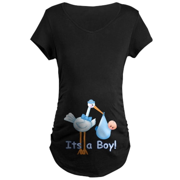 CafePress - It's A Boy! Stork Maternity Dark T Shirt - Maternity Dark T-Shirt