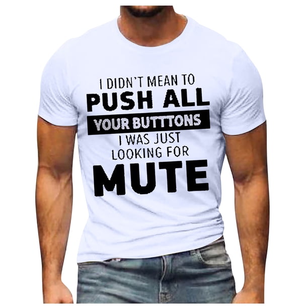 Men's T-shirt Graphic Text 3D Printing Street Casual Short Sleeve Button Down Printed Clothing Basic M
