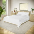 thumbnail image 2 of ENSEMBLE DE DRAPS EN PERCALE UNIS 4 PIÈCES BLANC, TRÈS GRAND LIT – BEAUTIFUL PAR DREW BARRYMORE, 2 of 5