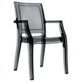 thumbnail image 1 of Compamia Arthur Polycarbonate Patio Dining Chair in Transparent Black, 1 of 11
