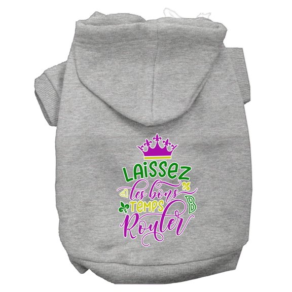 Pet Dog Cat Hoodie Screen Printed, "Laissez Les Bons Temps Rouler"