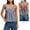 Navy, variant on Plaid Peplum Tops for Women Linen Square Neck Tank Top Backless Sleeveless Top with Back Tie Going Out Wear