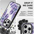 thumbnail image 5 of Case for iPhone 16 Pro, [10ft 4X Military-Grade Drop Protection] Durable & Shockproof Phone Case Cover Design for iPhone 16 Pro - Lavender - Clear Black, 5 of 6
