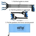thumbnail image 2 of Rirether 2Pack Grabber Reacher Tool with Upgraded Version Jaw, Reacher Grabber with Carrying Bag, 32" Foldable Aluminum Alloy Grabber Tool for Elderly,Magnetic Tip and Hook, 2 of 7
