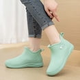 thumbnail image 4 of hoksml Women's Waterproof Ankle Rain Boots, Slip-On Rubber Shoes for Outdoor and Daily Wear, 4 of 9
