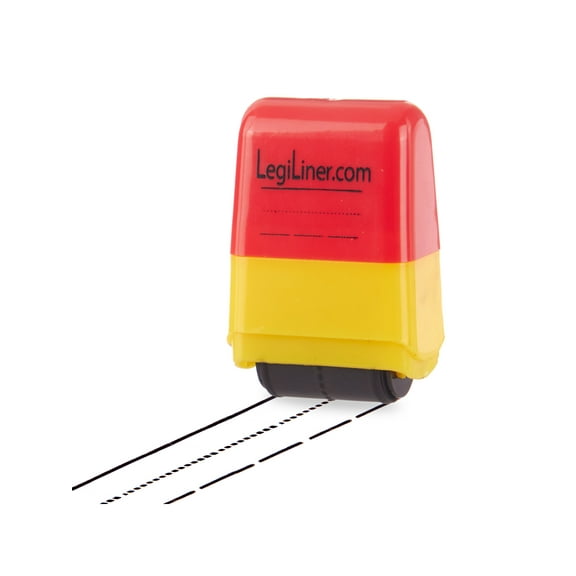 LegiLiner Self-Inking Teacher Stamp-1 inch Dashed Spaces Handwriting Lines Roller Stamp