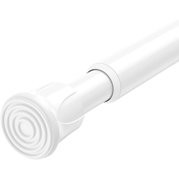Tension Rod 16 to 28 Inch,1Pcs White Tension Rod Tension Curtain Rod,Spring Tension Rod No Drilling Adjustable Curtain Rod for Window,Kitchen,Closet,Doorway,Tension Curtain Rods No Drilling.