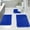 Blue, variant on 100Fens Solid Color Bath Mats 3 Set Bathroom Rugs For 3 Pcs Toilet Mats Universal Soft Comfortable Water Absorption Non-Slip Thick Machine Washable Easier To Dry Dark