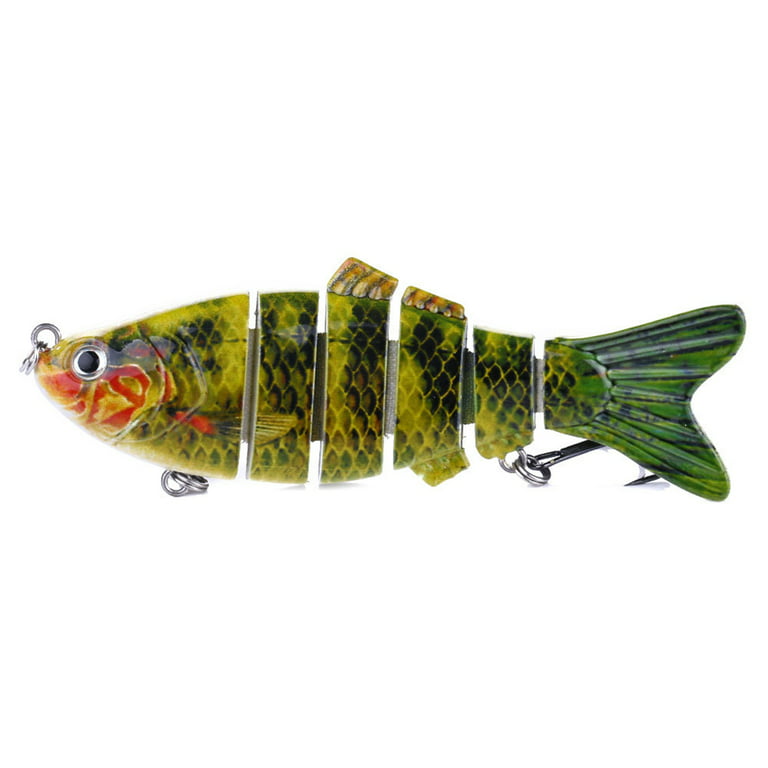Lifelike Fishing Lure for Bass, Trout, Walleye, Predator Fish - Realistic  Multi Jointed Fish Popper Swimbaits - Freshwater and Saltwater Crankbait -  10cm/3.94 
