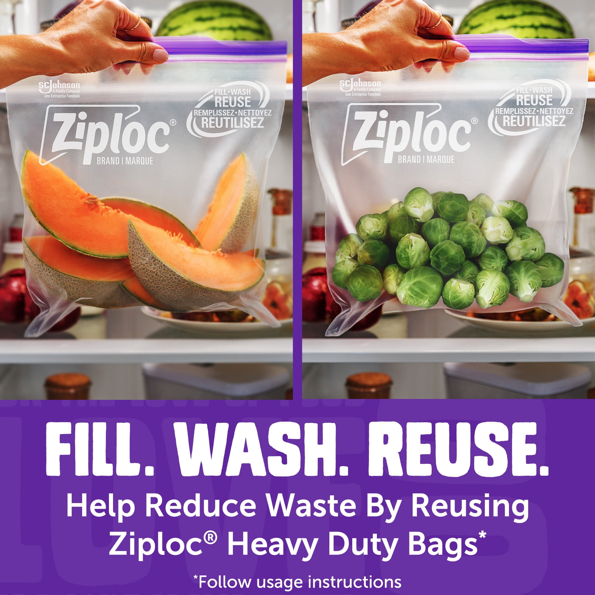 (12 pack) Ziploc® Brand Heavy Duty Gallon Storage Bags, Seal Top Closure, 10 Ct