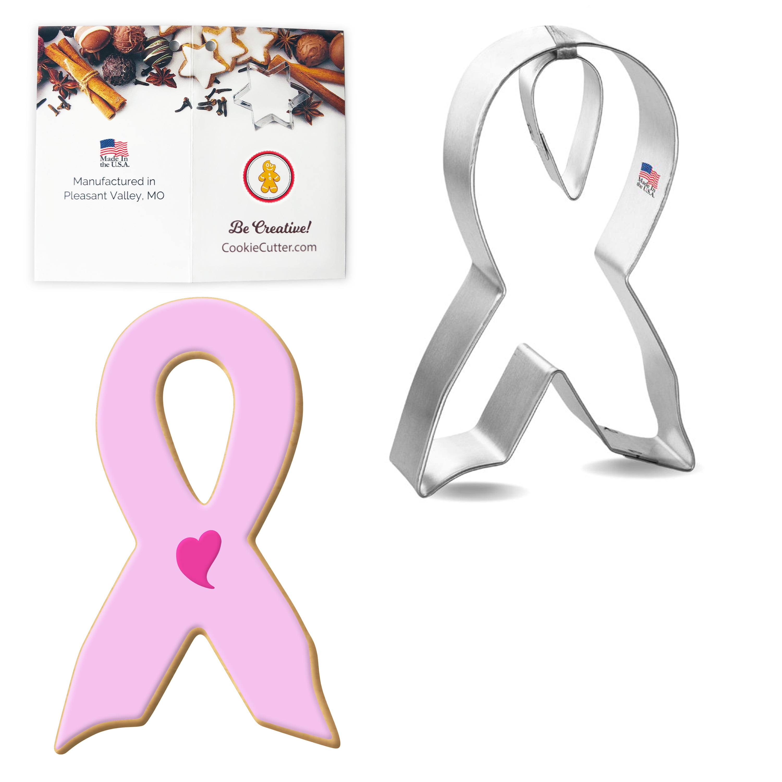 Awareness Ribbon Cookie Cutter 4 in